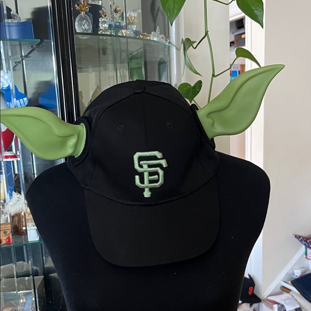 Kids Black Cap with Green Ears